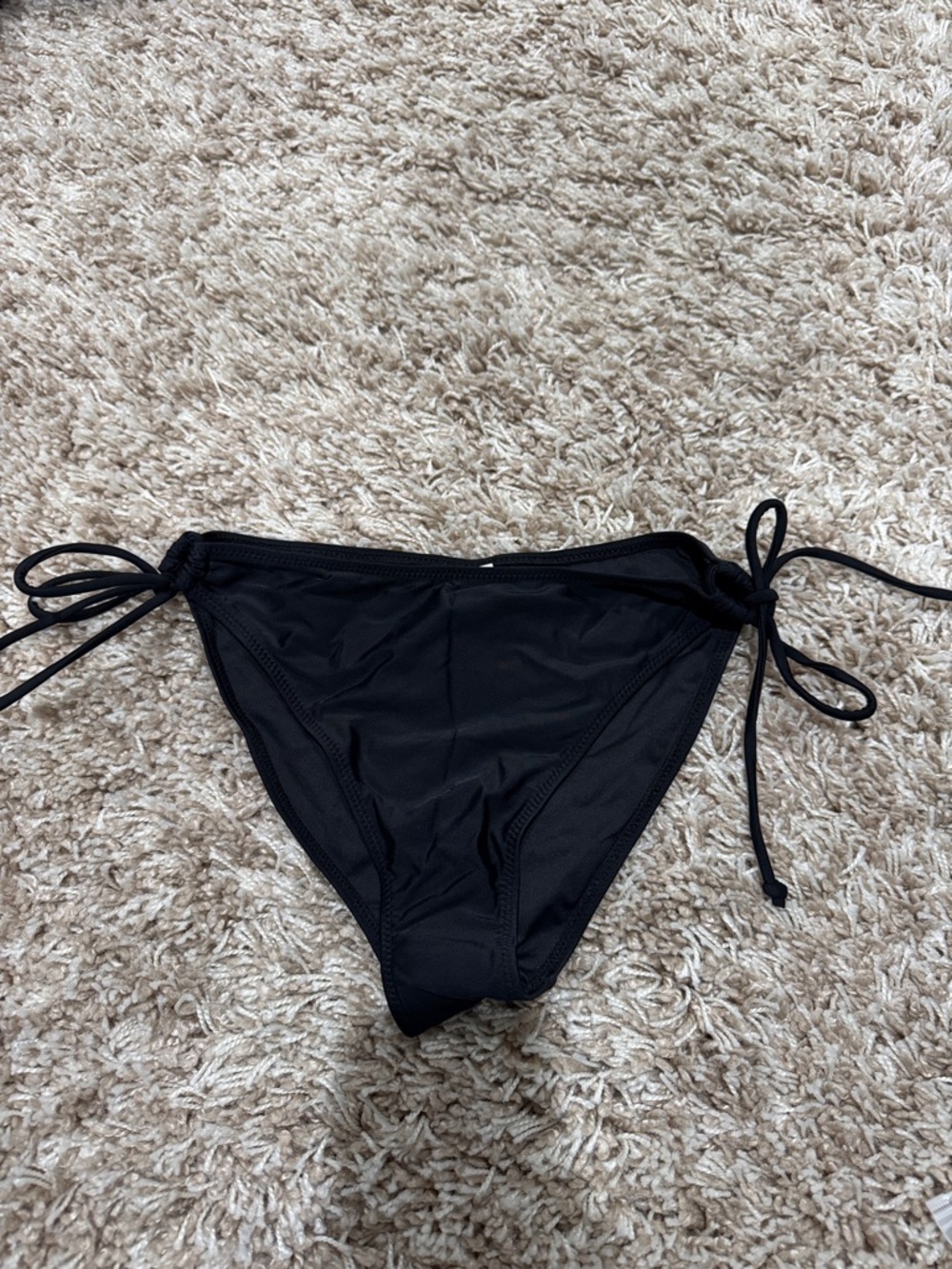 Women’s Black Tie-Side Bikini Bottom